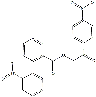 2-{4-nitrophenyl}-2-oxoethyl 2'-nitro[1,1'-biphenyl]-2-carboxylate Struktur