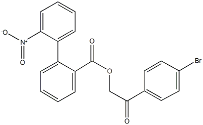 2-(4-bromophenyl)-2-oxoethyl 2'-nitro[1,1'-biphenyl]-2-carboxylate Struktur