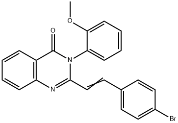 2-[2-(4-bromophenyl)vinyl]-3-(2-methoxyphenyl)-4(3H)-quinazolinone Struktur