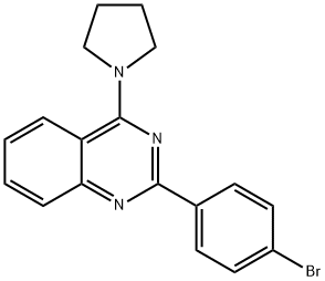 2-(4-bromophenyl)-4-(1-pyrrolidinyl)quinazoline Struktur