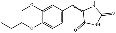 5-(3-methoxy-4-propoxybenzylidene)-2-thioxo-4-imidazolidinone Struktur