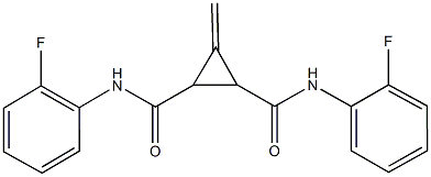 N~1~,N~2~-bis(2-fluorophenyl)-3-methylene-1,2-cyclopropanedicarboxamide Struktur