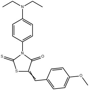 3-[4-(diethylamino)phenyl]-5-(4-methoxybenzylidene)-2-thioxo-1,3-thiazolidin-4-one Struktur