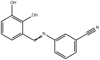 3-[(2,3-dihydroxybenzylidene)amino]benzonitrile Struktur