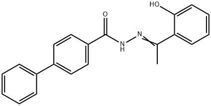 N'-[1-(2-hydroxyphenyl)ethylidene][1,1'-biphenyl]-4-carbohydrazide Struktur