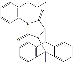 17-(2-ethoxyphenyl)-1-methyl-17-azapentacyclo[6.6.5.0~2,7~.0~9,14~.0~15,19~]nonadeca-2,4,6,9,11,13-hexaene-16,18-dione Struktur