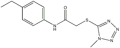 N-(4-ethylphenyl)-2-[(1-methyl-1H-tetraazol-5-yl)sulfanyl]acetamide Struktur