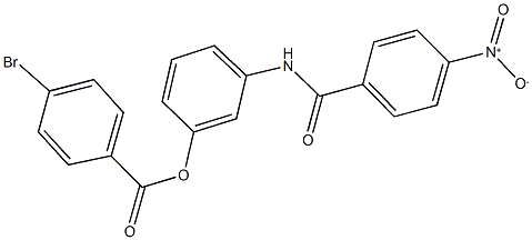 3-({4-nitrobenzoyl}amino)phenyl 4-bromobenzoate Struktur