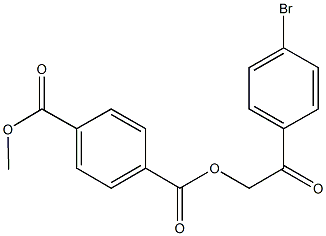 1-[2-(4-bromophenyl)-2-oxoethyl] 4-methyl terephthalate Struktur