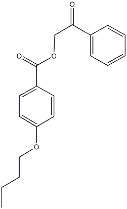 2-oxo-2-phenylethyl 4-butoxybenzoate Struktur