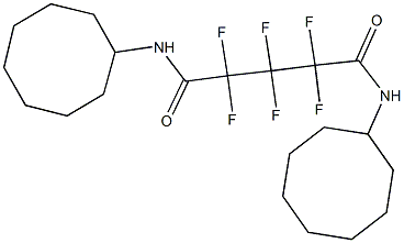 N~1~,N~5~-dicyclooctyl-2,2,3,3,4,4-hexafluoropentanediamide Struktur