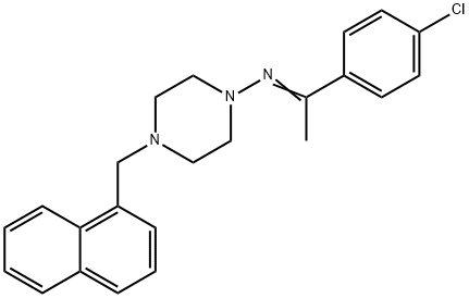 N-[1-(4-chlorophenyl)ethylidene]-N-[4-(1-naphthylmethyl)-1-piperazinyl]amine Struktur