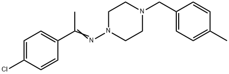 N-[1-(4-chlorophenyl)ethylidene]-N-[4-(4-methylbenzyl)-1-piperazinyl]amine Struktur