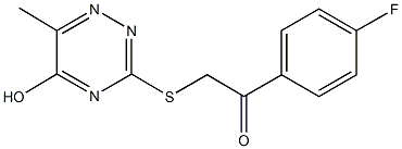 1-(4-fluorophenyl)-2-[(5-hydroxy-6-methyl-1,2,4-triazin-3-yl)sulfanyl]ethanone Struktur