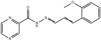 N'-[3-(2-methoxyphenyl)-2-propenylidene]-2-pyrazinecarbohydrazide Struktur