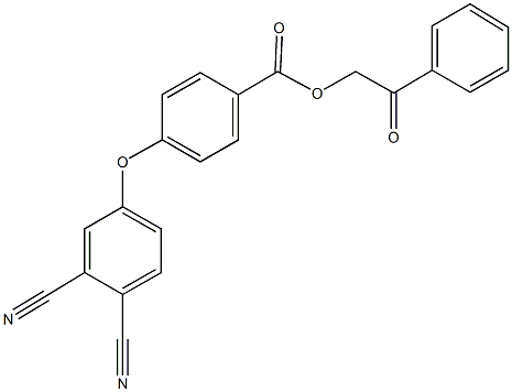 2-oxo-2-phenylethyl 4-(3,4-dicyanophenoxy)benzoate Struktur