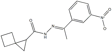 N'-(1-{3-nitrophenyl}ethylidene)spiro[2.3]hexane-1-carbohydrazide Struktur