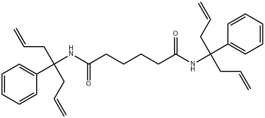 N~1~,N~6~-bis(1-allyl-1-phenyl-3-butenyl)hexanediamide Struktur