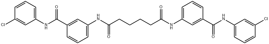 N~1~,N~6~-bis{3-[(3-chloroanilino)carbonyl]phenyl}hexanediamide Struktur