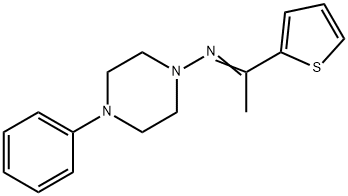 N-(4-phenyl-1-piperazinyl)-N-[1-(2-thienyl)ethylidene]amine Struktur