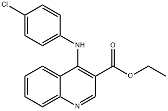 ethyl 4-(4-chloroanilino)-3-quinolinecarboxylate Struktur