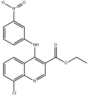 ethyl 8-chloro-4-{3-nitroanilino}-3-quinolinecarboxylate Struktur