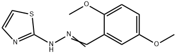 2,5-dimethoxybenzaldehyde 1,3-thiazol-2-ylhydrazone Struktur