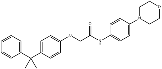 2-[4-(1-methyl-1-phenylethyl)phenoxy]-N-[4-(4-morpholinyl)phenyl]acetamide Struktur