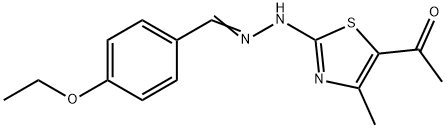 4-ethoxybenzaldehyde (5-acetyl-4-methyl-1,3-thiazol-2-yl)hydrazone Struktur