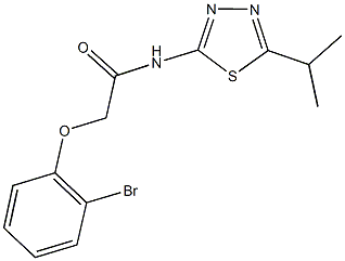 2-(2-bromophenoxy)-N-(5-isopropyl-1,3,4-thiadiazol-2-yl)acetamide Struktur