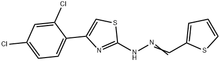 2-thiophenecarbaldehyde [4-(2,4-dichlorophenyl)-1,3-thiazol-2-yl]hydrazone Struktur