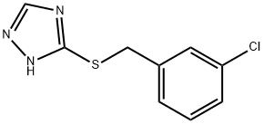 5-[(3-chlorobenzyl)sulfanyl]-1H-1,2,4-triazole Struktur