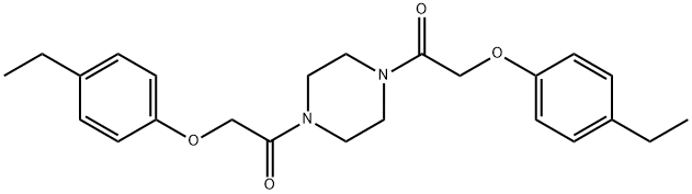 1,4-bis[(4-ethylphenoxy)acetyl]piperazine Struktur