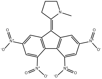 1-methyl-2-{2,4,5,7-tetrakisnitro-9H-fluoren-9-ylidene}pyrrolidine Struktur