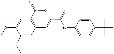 N-(4-tert-butylphenyl)-3-{2-nitro-4,5-dimethoxyphenyl}acrylamide Struktur