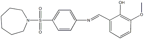 2-({[4-(1-azepanylsulfonyl)phenyl]imino}methyl)-6-methoxyphenol Struktur