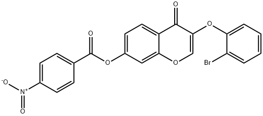 3-(2-bromophenoxy)-4-oxo-4H-chromen-7-yl 4-nitrobenzoate Struktur