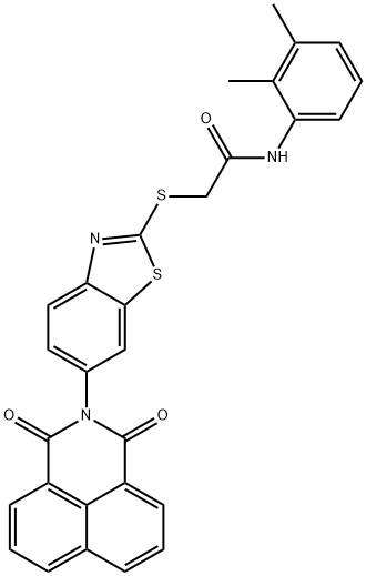 N-(2,3-dimethylphenyl)-2-{[6-(1,3-dioxo-1H-benzo[de]isoquinolin-2(3H)-yl)-1,3-benzothiazol-2-yl]sulfanyl}acetamide Struktur