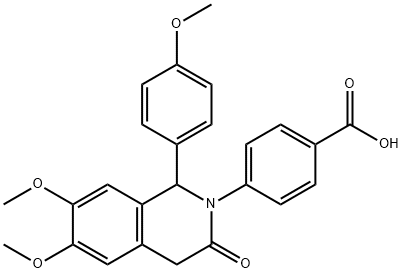 4-(6,7-dimethoxy-1-(4-methoxyphenyl)-3-oxo-3,4-dihydro-2(1H)-isoquinolinyl)benzoic acid Struktur