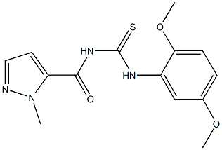 N-(2,5-dimethoxyphenyl)-N'-[(1-methyl-1H-pyrazol-5-yl)carbonyl]thiourea Struktur