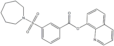 8-quinolinyl 3-(1-azepanylsulfonyl)benzoate Struktur