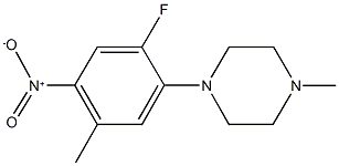 1-{2-fluoro-4-nitro-5-methylphenyl}-4-methylpiperazine Struktur