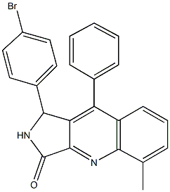 1-(4-bromophenyl)-5-methyl-9-phenyl-1,2-dihydro-3H-pyrrolo[3,4-b]quinolin-3-one Struktur