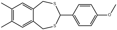 3-(4-methoxyphenyl)-7,8-dimethyl-1,5-dihydro-2,4-benzodithiepine Struktur