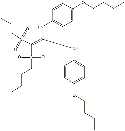 N~1~,N~1~-bis(4-butoxyphenyl)-2,2-bis(butylsulfonyl)-1,1-ethylenediamine Struktur