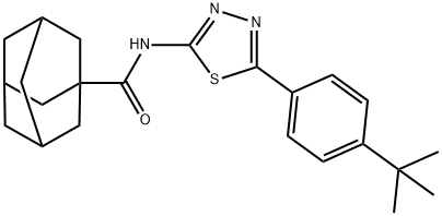 N-[5-(4-tert-butylphenyl)-1,3,4-thiadiazol-2-yl]-1-adamantanecarboxamide Struktur