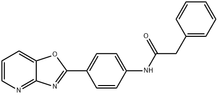 N-(4-[1,3]oxazolo[4,5-b]pyridin-2-ylphenyl)-2-phenylacetamide Struktur