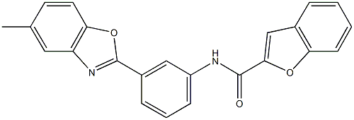 N-[3-(5-methyl-1,3-benzoxazol-2-yl)phenyl]-1-benzofuran-2-carboxamide Struktur