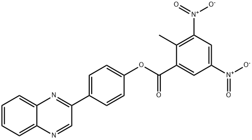 4-(2-quinoxalinyl)phenyl 3,5-bisnitro-2-methylbenzoate Struktur