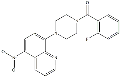 8-[4-(2-fluorobenzoyl)-1-piperazinyl]-5-nitroquinoline Struktur